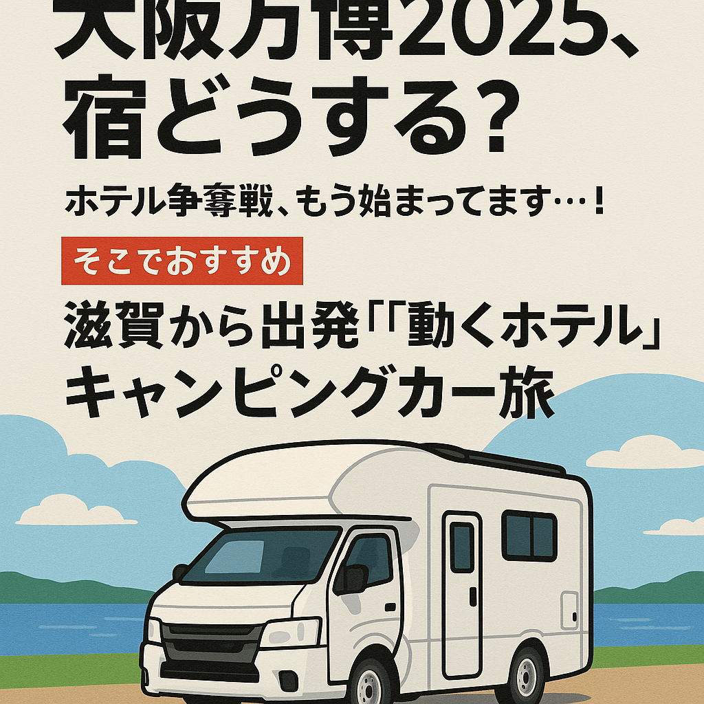 【大阪万博2025】宿泊先が取れない方へ!キャンピングカーで快適に泊まるという新提案|滋賀・フューチャーリゾートレンタカー